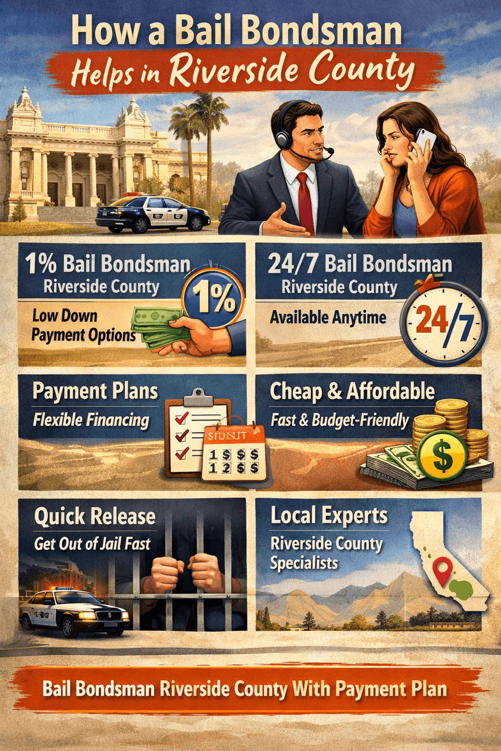 How a Bail Bondsman Helps in Riverside County